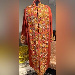 Women’s Vintage Embroidered long HEAVY jacket…